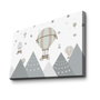 Wallity Cuadro Decorativo sobre Lienzo 45 x 70 cm Gris y Blanco